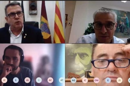 Reunió telemàtica amb edils i el president de les Garrigues.