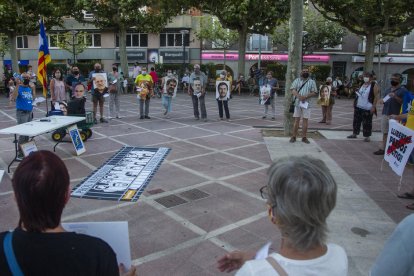 La manifestació celebrada ahir a la tarda a Tàrrega.