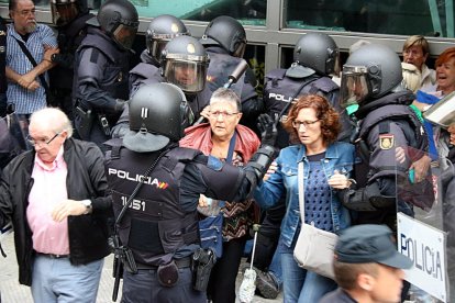 Instante de la intervención en la escuela Nostra Llar de Sabadell.