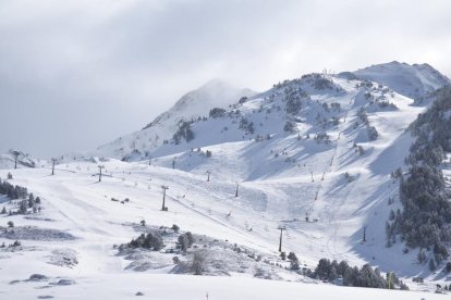 Imagen del estado actual de las pistas de Baqueira. 