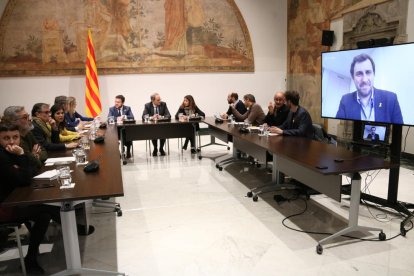 La reunió d'aquest dimecres al Palau de la Generalitat.