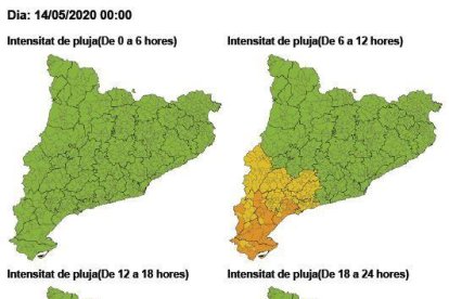 Alerta por lluvias intensas este jueves