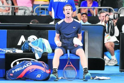 Andy Murray, en un moment del partit a Melbourne.