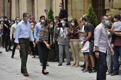 Els reis d'Espanya en una visita  a la Rioja.