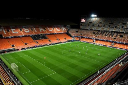 Deprimente imagen de Mestalla.