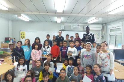 Chapela y Diene visiaron ayer la Escola Pinyana.