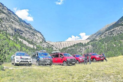 Imatge del dispositiu al parc durant la recerca del jove trobat mort el 8 d’agost.