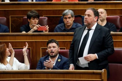 Junqueras sí pudo asistir a recoger su acta como diputado del Congreso en la pasada legislatura.