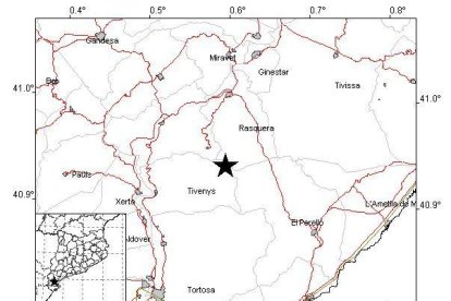 Terremoto de 2,4 grados con epicentro en la Ribera d'Ebre