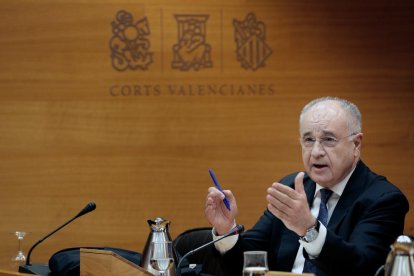 Rafael Blasco en una comparecencia en Les Corts valencianas.