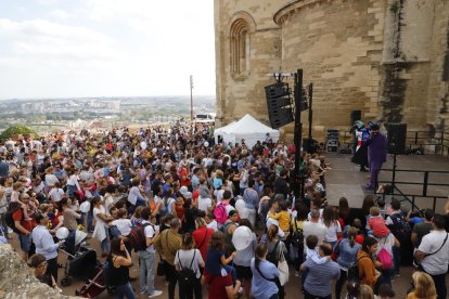 Un momento de la fiesta de inicio del curso escolar del Club Banyetes, ayer, en La Seu Vella de Lleida.