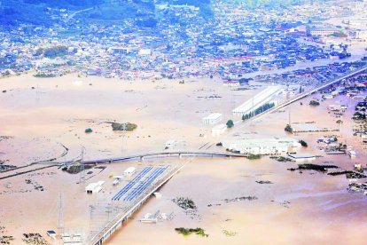 El tifón Hagibis ha provocado importantes inundaciones en varios puntos de Japón este fin de semana.