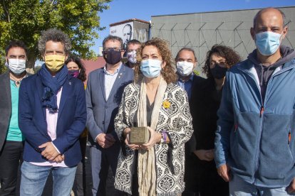 Capella en El Tarròs con la placa que se instalará en Barcelona en recuerdo de Companys