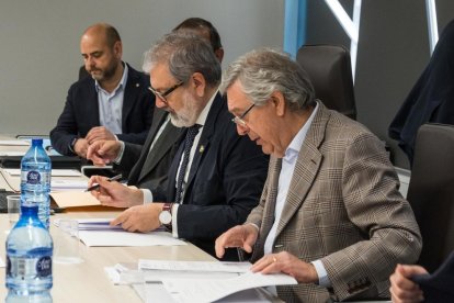 Un moment de la reunió feta ahir a Mercolleida.