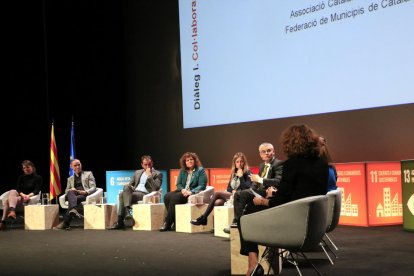 Latorre durante su intervención en la cumbre catalana del clima. 