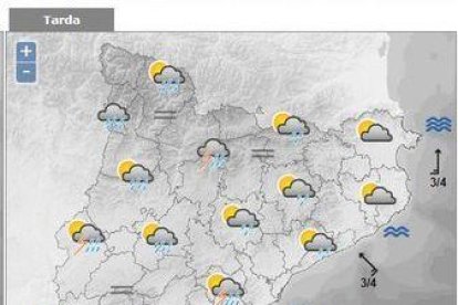 Alerta per pluges intenses, especialment al Pirineu