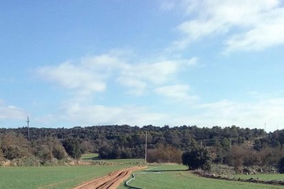 Imatge de les obres a la conducció d’aigua de Torà.