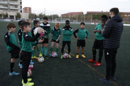 Uno de los equipos de la UE Balàfia, en un entrenamiento.