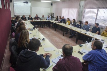 La reunió de la vinya celebrada ahir a l’Escola Agrària de Tàrrega.