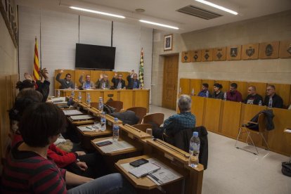 El pleno del consell del Urgell, que se celebró anoche. 