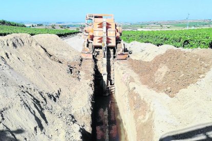 Las obras de la red secundaria del Segarra-Garrigues que se están ejecutando en el término municipal de Verdú.