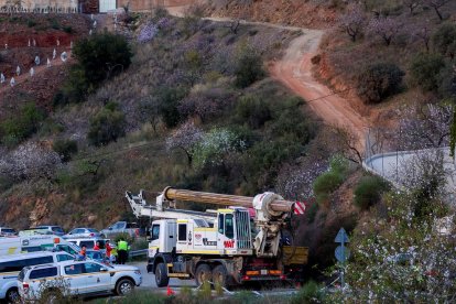 Arribada de la tuneladora que seguirà les tasques de rescat del petit Julen.