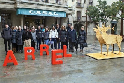 Una de les instal·lacions a la plaça de Santa Anna, situada a l’entrada del carrer Major.