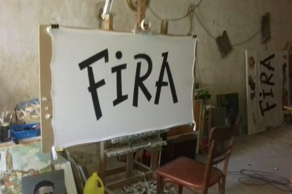 Una de les pancartes que es van utilitzar a la fira de Camarasa.