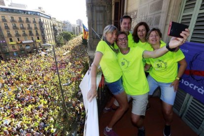 Una manifestació de l'11-S a Barcelona.