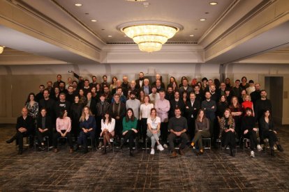 Foto de familia de buena parte de los nominados a los Premis Gaudí en el encuentro que celebraron el pasado mes de diciembre en Barcelona.