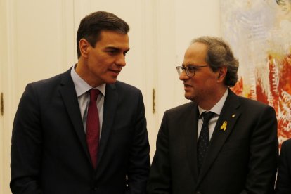 Sánchez i Torra, junts a Barcelona el 20 de desembre del 2018.