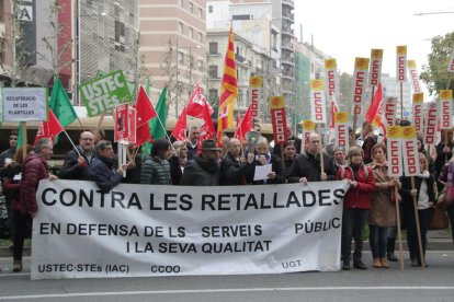 Imagen de archivo de una protesta de empleados públicos.