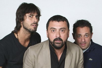 Los actores de la ficción Hugo Silva, Paco Tous y Pepón Nieto. 