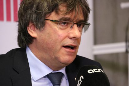 El expresidente de la Generalitat Carles Puigdemont en rueda de prensa