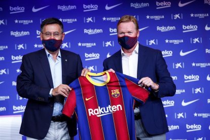 Bartomeu presentando a Koeman.