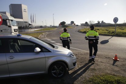 Imatge d’arxiu d’un control dels Mossos d’Esquadra a Vila-sana.