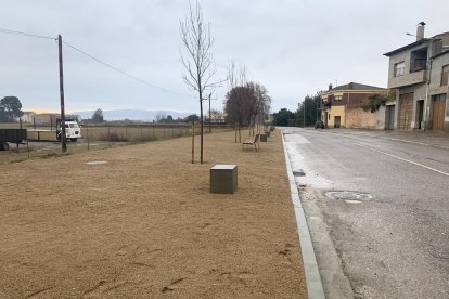 Las obras de urbanización de esta zona de Bellvís. 