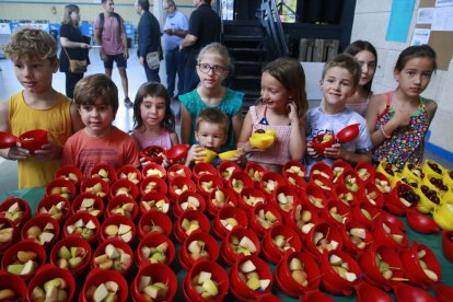 Imatge d’una campanya de promoció del consum de fruita entre els més petits.