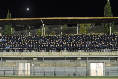 Un momento de la presentación, ayer, de los equipos con los que el FIF Lleida afronta la nueva temporada.