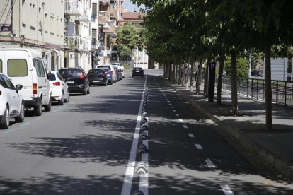 Imagen del nuevo carril bici en Ramon y Cajal.