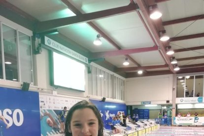 Emma Carrasco, con la medalla de plata en los 200 braza.