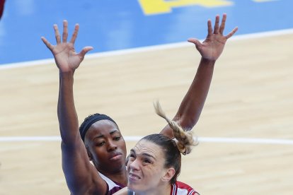 Luci Pascua, durante un partido esta temporada con el Gernika.