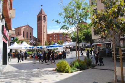 Parades de producte fresc del mercat.