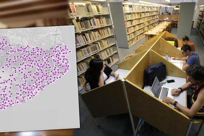 Mapa de les biblioteques de Catalunya