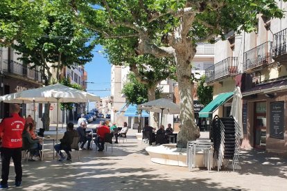 Terrasses a la plaça Major de Mollerussa.