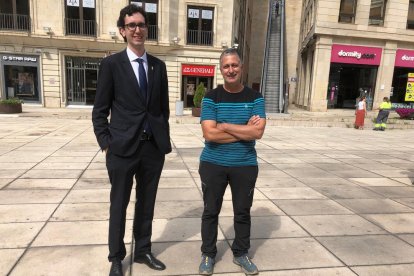 Marc Solanes i Carlos Garcia, ahir a la sortida del judici.