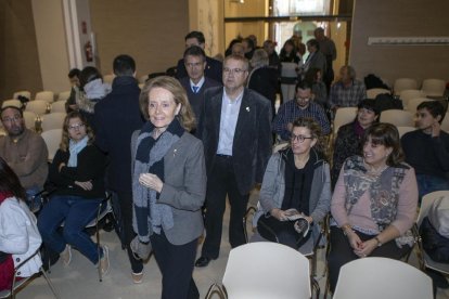 Mariàngela Vilallonga va inaugurar el Fòrum Auriga a l’Auditori de Cervera.