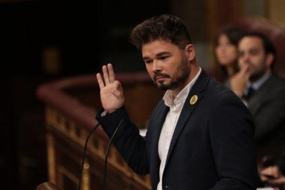 Gabriel Rufián,durant la seva intervenció