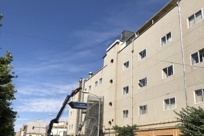 Les obres a l’hotel Casanovas de Fraga.