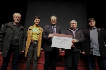 Torra va presidir ahir l’acte commemoratiu del 1.100 aniversari de Maçanet de la Selva.